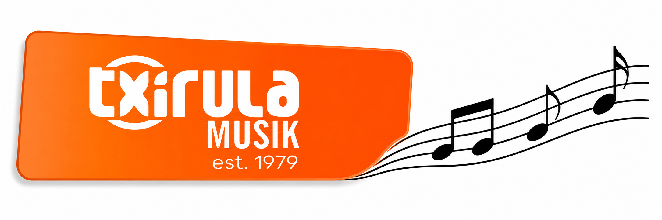 Txirula Musik con pentagrama y notas musicales
